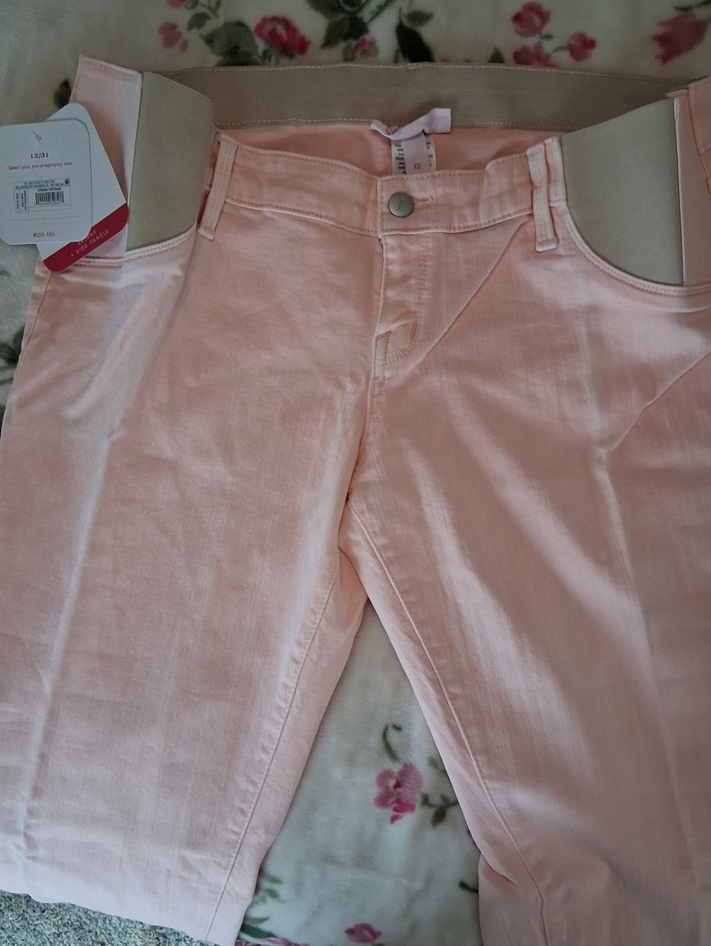 Isabel Maternity Peach Jeans